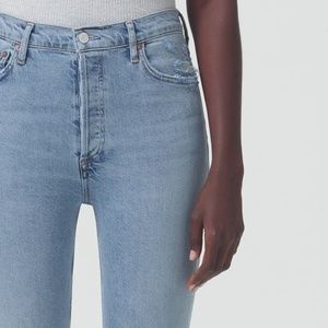 Agolde Nico High Rise Slim Jeans in Rooted, size 31
